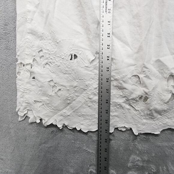 Universal Thread Skirt Women XS White Linen Blend Maxi Embroidered Cutout Casual - Picture 6 of 7